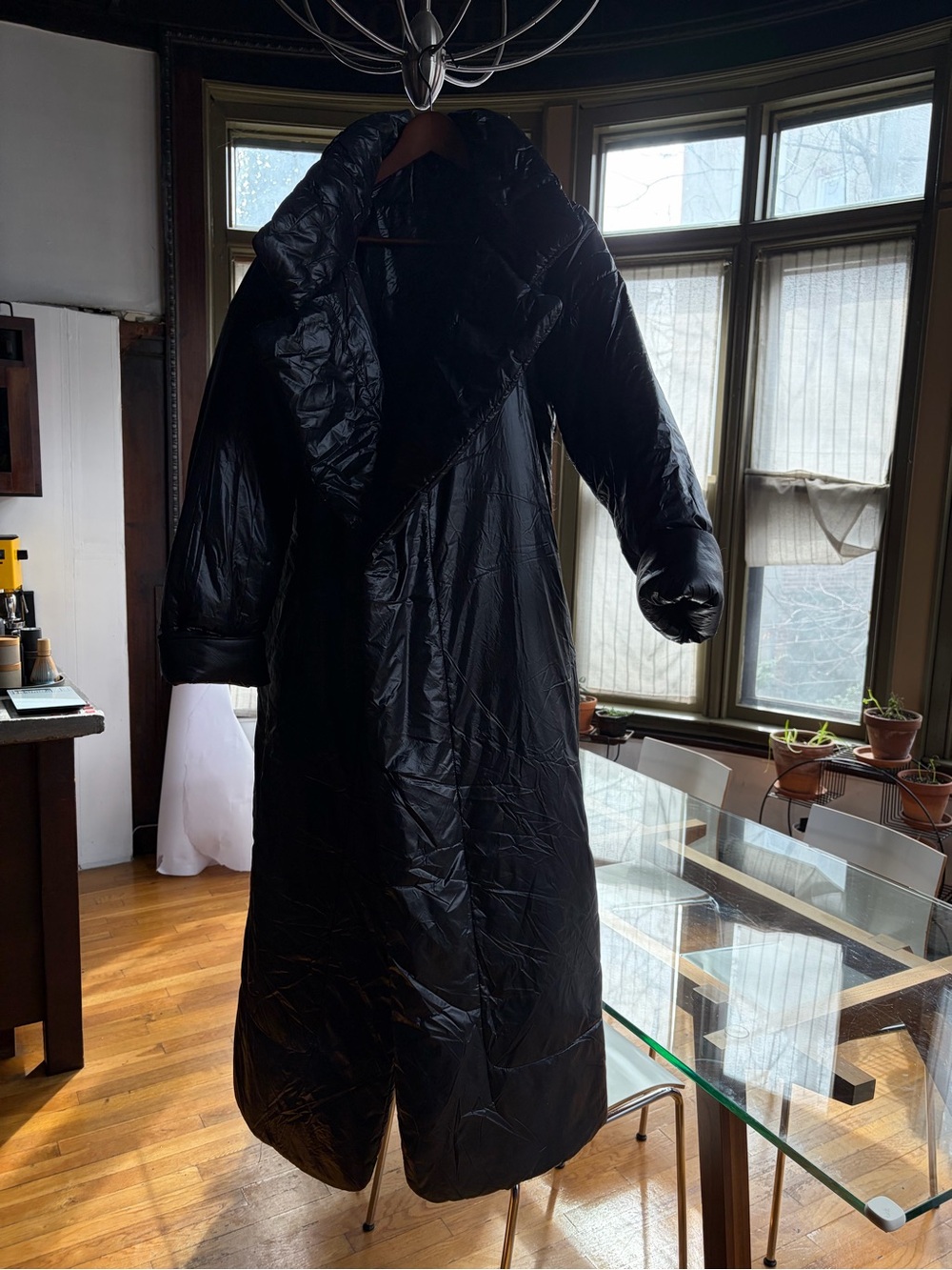 Norma Kamali Iconic High-Collar Sleeping Bag Puffer Coat Made in USA
